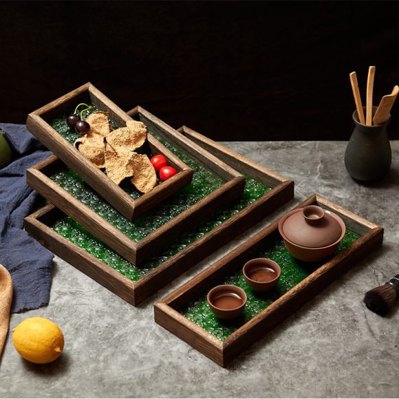 Home Fashion Personality Retro Green Begonia Tray