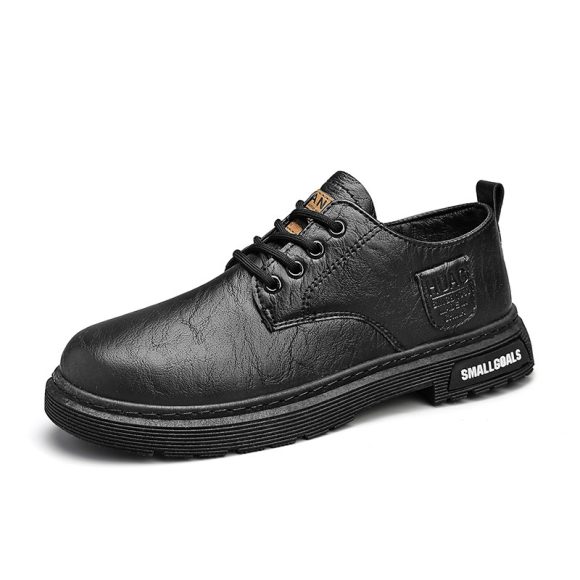Men's Leather Boots Fashion Outdoor Leisure Low-top Work Boots - Image 3