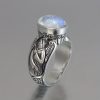 Personality Retro Head Shape Moonstone Ring