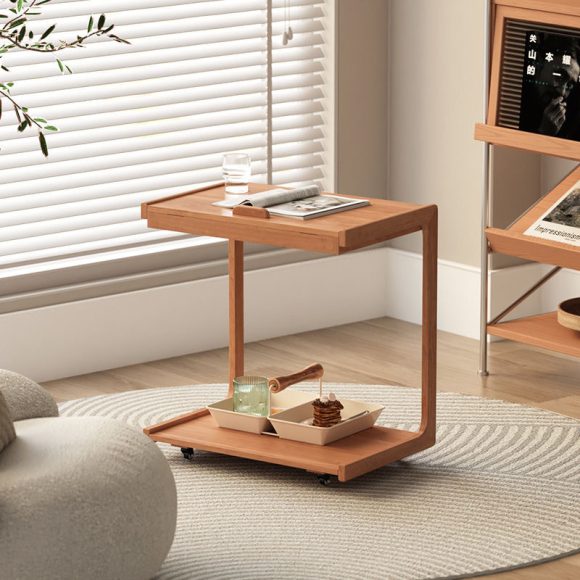 Solid Wood Side Table Living Room Home Removable Sofa Creative Mini Bedroom Bedside Multifunctional Storage - Image 9