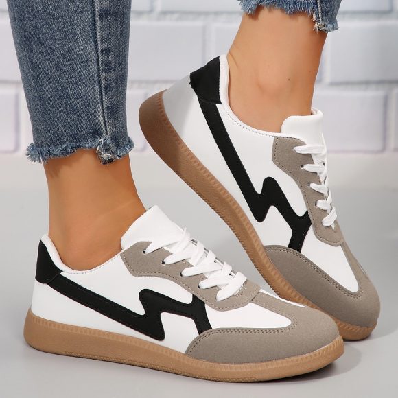 Fashionable Flat Casual Lace-up Student Sports Women's Board Shoes - Image 4
