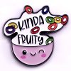 A Little Fruity Cute Oatmeal Bowl Enamel Pin - Image 3