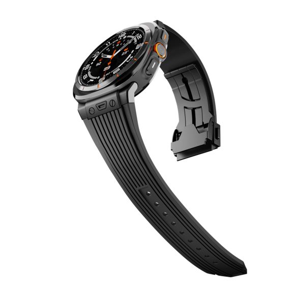 Silicone Alloy Head Grain Watch Strap - Image 4