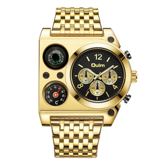 Multi-time Zone Oversized Dial Luminous Men's Watch Steel Belt - Image 10