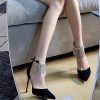 Tassel Chain Rhinestone Ankle-strap High Heels - Image 6