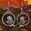 Bird Branch Gem Earrings Female European And American Fashion Creative Small Animal
