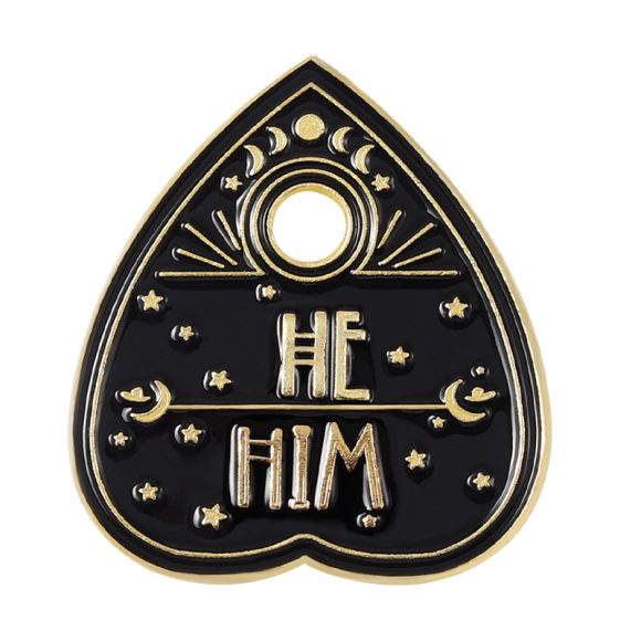 Retro English Letter SHE Cartoon Paint Brooch - Image 5