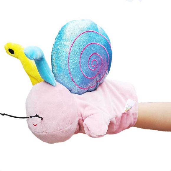Plush Toy Snail Hand Puppet Doll Story Telling Game Props Parent-child Gloves - Image 2