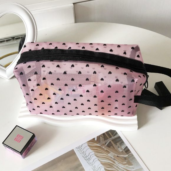 Love Cosmetic Bag Portable Large Capacity Mesh Storage Bag - Image 5