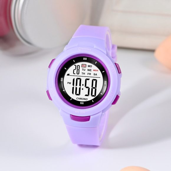 Fashion Pin Buckle Luminous Waterproof PU Strap Student Electronic Watch - Image 5