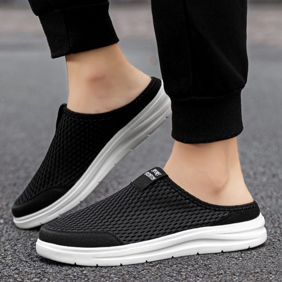 Men's Hollow-out Breathable Hole Muller Shoes Mesh - Image 4