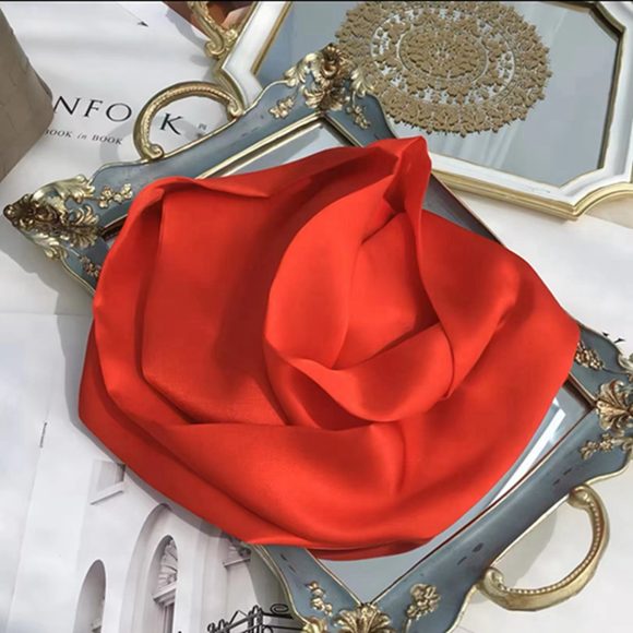 Fashion Women's Monochrome Double-layer Ribbon Scarf - Image 7