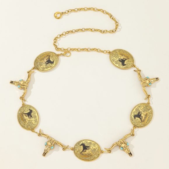 Personality Totem Pattern Waist Chain Retro Style Pendant Belt - Image 7