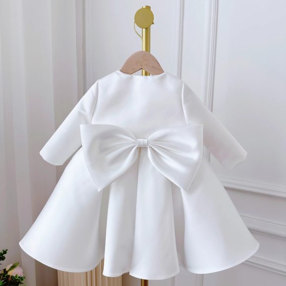 Korean Style Women's Baby Dress White Classic Style Two-piece Set - Image 2