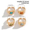 European And American Fashion Cool Pleated Lava Metal Gemstone Ring For Men - Image 7