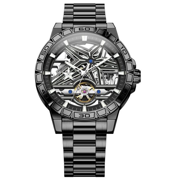Men's Cool Double-sided Hollow-out Trend Automatic Mechanical Watch - Image 7