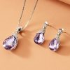 Bridal Jewelry Peacock Gem Necklace Earrings