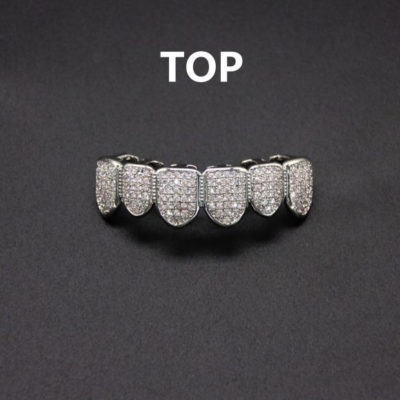 Hip Hop Tooth Socket Copper Zircon Micro British Real Gold Non-fading Tooth Decoration - Image 8