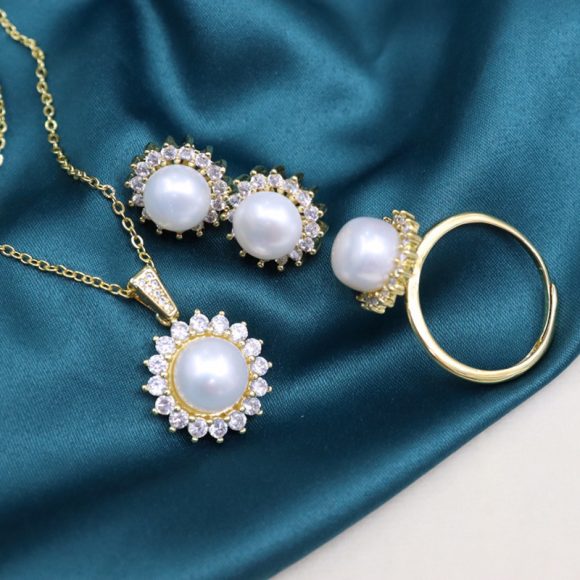 Freshwater Pearl Simplicity All-match Necklace Suit - Image 5