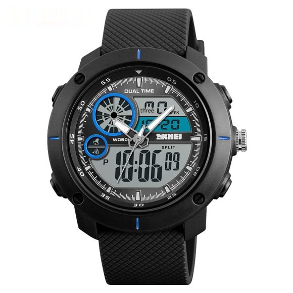 Waterproof Double Display Watch Outdoor Sports Student Double Time Calendar Chronograph Electronic Watch - Image 6
