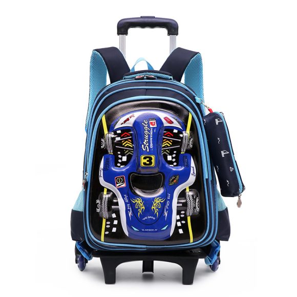 Trolley Primary School Waterproof 3D Car Detachable Burden Reduction Children Backpack - Image 7
