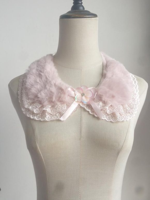 Versatile Lace With Lace And Cute Fur Collar - Image 7