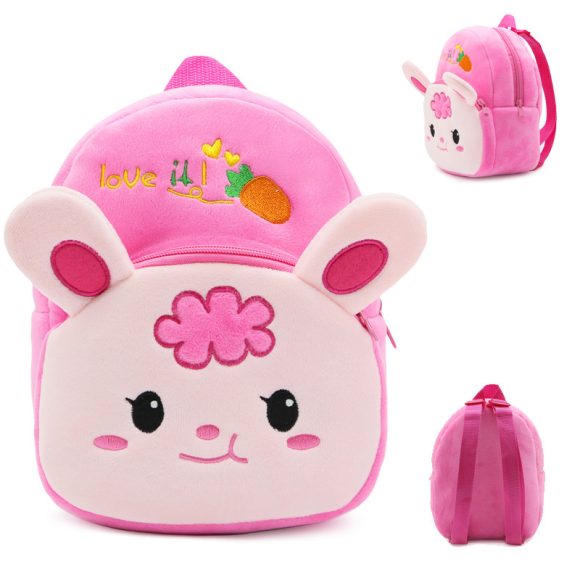 Cute Cartoon Animal Radish Rabbit Plush Backpack - Image 2