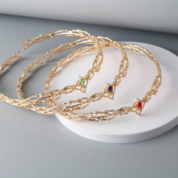 Gem Crystal Crown Hair Clasp Ladies