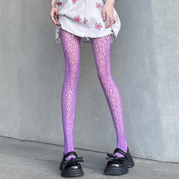Pierced Black Sexy Mermaid Cobweb Socks Leg Beauty - Image 5