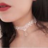 Personalized Multi-layer Crystal Lace Necklace Bone Chain - Image 5