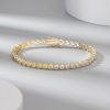 S925 Sterling Silver Two-tone Zircon Fashion All-match Bracelet - Image 6