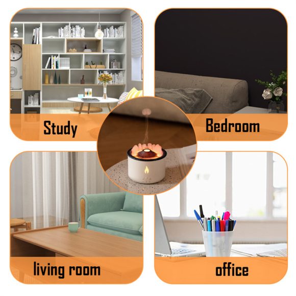 New Creative Volcano Aromatherapy Machine Flame Lamp Belt Essential Oil - Image 2