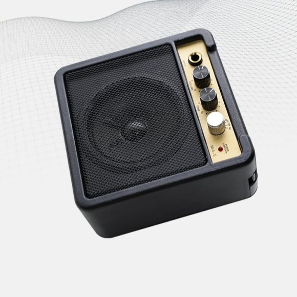 Portable Electric Wooden Guitar Audio Amplifier Mini Playing And Singing Retro Roadshow - Image 4
