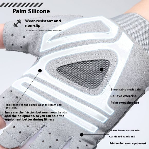 Fitness Training Shock-absorbing Half Finger Gloves - Image 10