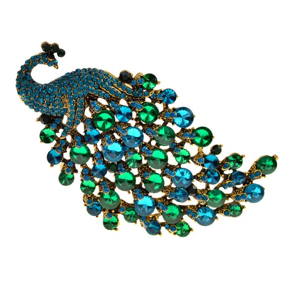 Colorful Peacock Women's Metal Brooch - Image 7