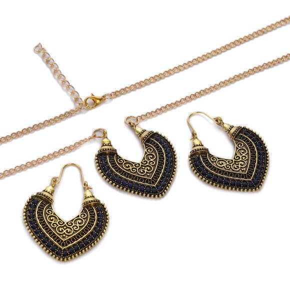 Colored Rope Winding Earrings Necklace Two-piece Set - Image 8
