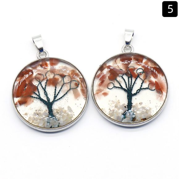 33mm Lucky Tree Gravel Pendant Natural Crystal Stone DIY Hanging Ornament - Image 10