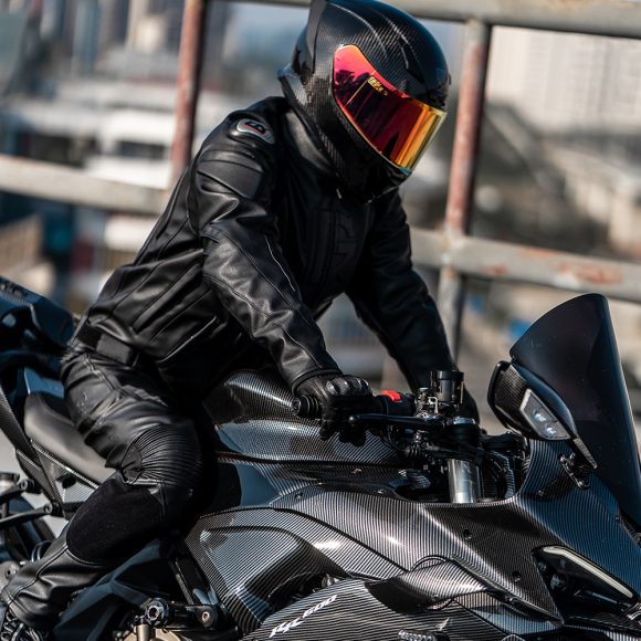Wind-proof Motorcycle Leather Pants Suit For Men And Women - Image 3