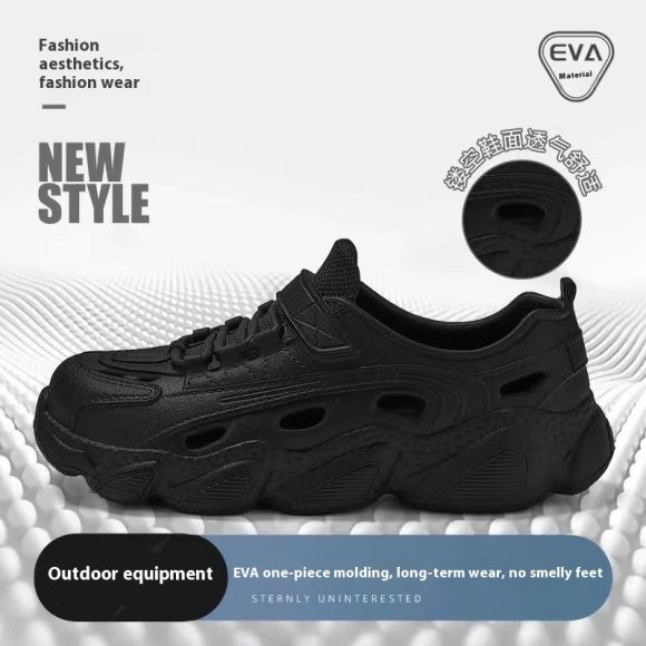Men's Hole Shoes Thick-soled Beach Fishing Sandals - Image 5