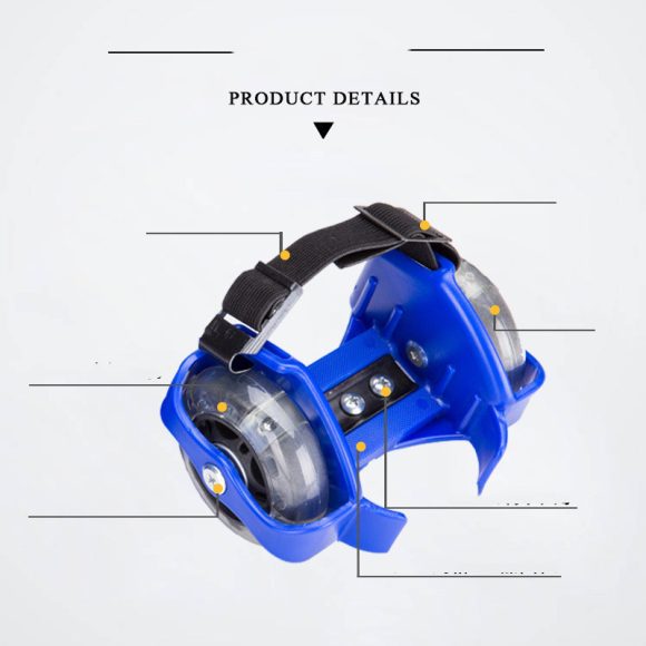 Pvc Children's Roller Skates Three-color Luminous Roller Skates - Image 4