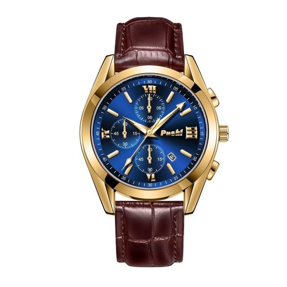 Fashion Men's Quartz Watch High-end Business Waterproof Watch Genuine Leather - Image 2