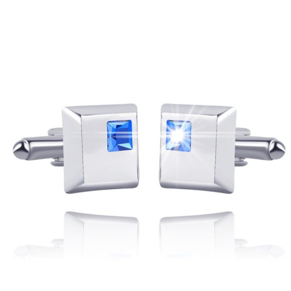 Fashionable Men's French Shirt With Personalised Diamond Cufflinks - Image 4