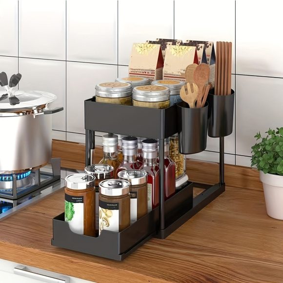 Table Pull-out Storage Rack Easy To Disassemble And Clean Storage Rack - Image 3