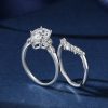 Simple Silver Classic Water Drop Big Diamond Zircon Ring - Image 4