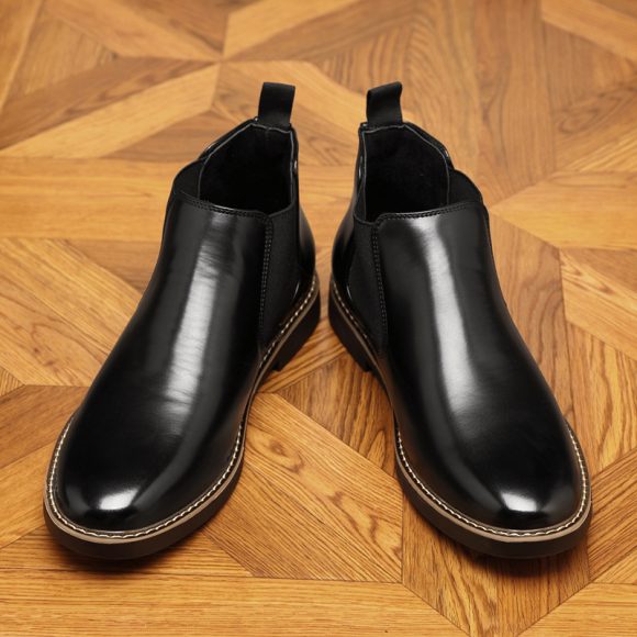 Autumn And Winter Plus Size Chelsea Boots Double Elastic - Image 6