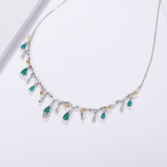 S925 Silver Natural Topaz Necklace - Image 2
