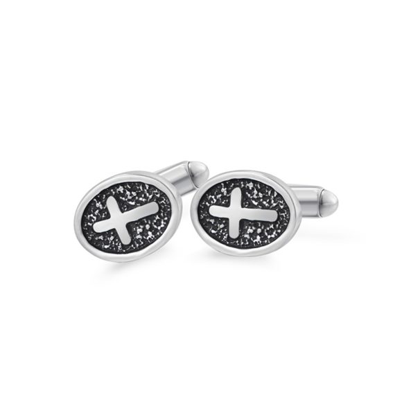 Oval Cross Cufflinks Silver Stainless Steel Shirt Cuff Links For Men Jewelry Accessories - Image 6