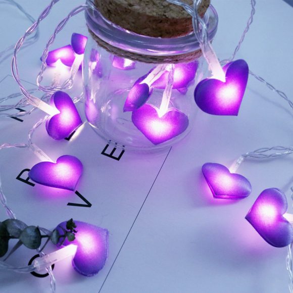 Fabric Love Lighting Chain Decorative Heart-shaped Romantic - Image 5