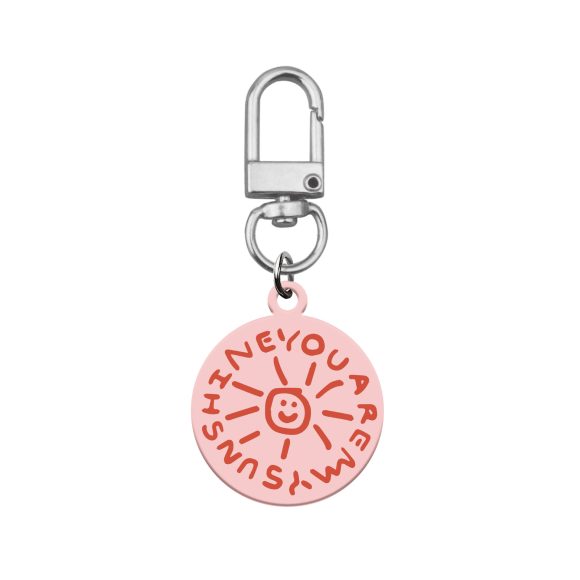 Creative American Statement Graffiti Text Round Key Chain - Image 4