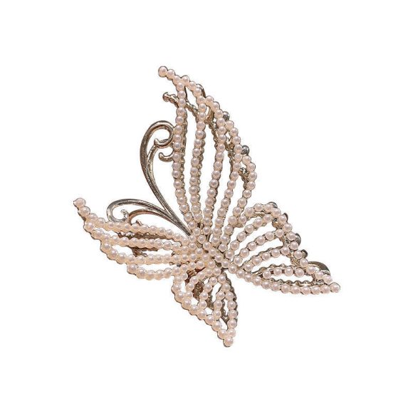 Ladies Pearl Butterfly Alloy Grip - Image 3